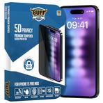 BUFF LABS iPhone 15 Pro Max ile Uyumlu 5D Privacy Hayalet Ekran Koruyucu