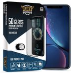BUFF LABS iPhone 5D Glass Anti Hacker Casus Önleyici Selfie Kamera Gizleyici Ekran Koruyucu (iPhone 11 Pro)