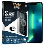 BUFF LABS iPhone 5D Glass Anti Hacker Casus Önleyici Selfie Kamera Gizleyici Ekran Koruyucu (iPhone 13 Pro Max)