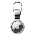 Buff TagSafe HookSteel Taşınabilir Anahtarlık Darbeye Dayanıklı Metal Askılı AirTag Kılıf (Gümüş)