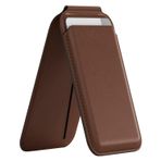 Buff WalletMag 2.0 iPhone için MagSafe Özellikli 4 Kartlı Katlanabilir Stantlı Manyetik Deri Cüzdan (Kahverengi)