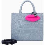 Buffalo Big Boxy Henkeltasche, Kroko Desenli Tote Çanta - Mavi