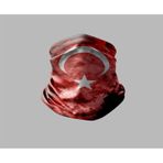 Buffalo Türk Bayrağı Tasarımlı Motorsiklet Bandana Siyah