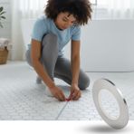 Buffer® 0.5 Cm Kalınlık Gümüş Renk Fayans Arası Dekoratif Şerit Bandı - 50 Metre Uzunluk, Banyo Ve Derz Arası Suya Dayanıklı Estetik Dekorasyon Bandı
