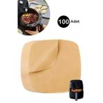 Buffer 100 Adet Tek Kullanımlık Hava Fritöz Yağ Geçirmez Yapışmaz Air Fryer Pişirme Kağıdı