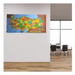 Buffer 118x56 cm Renkli Türkiye Haritası Manyetik Yapıştırıcı Gerektirmeyen Duvar Stickerı