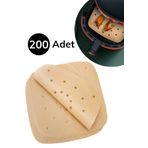 Buffer 200 Adet Tek Kullanımlık Hava Fritöz Yağ Geçirmez Yapışma Air Fryer Pişirme Kağıdı