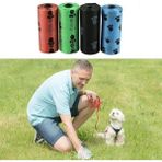 Buffer® 4lü Evcil Hayvanlar Için Pati Desenli Kedi Köpek Kaka Poşeti Torbası - Çok Renkli