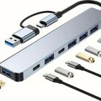 Buffer® 8 In 1 USB Çevirici Notebook Macbook Type-C Uyumlu Görüntü Aktarıcı Hub