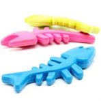 Buffer Balık Kemiği İskelet Şekilli Renkli Plastik Kedi Oyuncağı