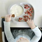 Buffer Bebek ve Çocuk için Sevimli Fil Model Desenli Yemek Bebek Mama Kabı Bölmeli Tabak