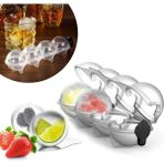 Buffer Buffer® 4 Lü Pratik Küre Buz Kalıbı Top Sunum Buzu - Gümüş