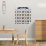 Buffer Buffer® Matematik Öğreten Yüzlük Tablo Duvarda Iz Bırakmaz Akıllı Kağıt Yapışkansız Statik 60X60 cm