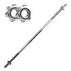 Buffer Düz Bar 120 cm Krom Halter Ağırlık Barı