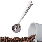 Buffer Mandallı Kahve Ölçü Kaşığı Silver Çok Fonksiyonlu Paslanmaz Çelik Kaşık