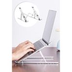 Buffer Metal Ayarlanabilir Dizüstü Destek Tabanı, Tamamen Katlanabilir, Taşınabilir Laptop Yükseltici, Turkuaz