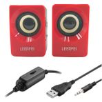 Buffer N62 1+1 Multimedia USB ve Jacklı Mini Hoparlör Yüksek Stereo Ses Sistemi