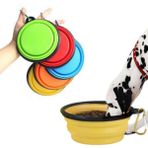 BUFFER® Pratik Katlanabilir Taşınabilir Kedi Köpek Mama ve Su Kabı Evcil Hayvan Portatif Frisbee Oyuncak