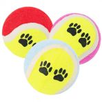 Buffer Renkli Desenli Üçlü Tenis Topu Kedi Köpek Oyuncağı
