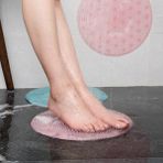 Buffer Silikon Fırçalı Banyo Masaj Matı Ve Ayaklar İçin Topuk Masaj Paspası
