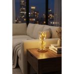 Buffer Silindirik Kristal LED Masa Lambası, Altın Tabanlı, Dokunmatik, 3 Renk Işık, 105 x 225 cm