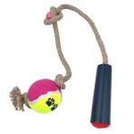 Buffer Tenis Toplu Diş Halatı Diş Kaşıma Köpek Oyuncağı Tenis Toplu Halat Çekme 2 kişilik Oyun