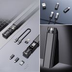 Buffer XAL58YT0058 Cep Tipi 60W Bas Aç Type-C iPhone Micro USB Hızlı Şarj Data Kablo Seti