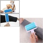 Buffer Yıkanabilir Tüy Toplama Rulosu ve Kendinden Temizlemeli Kedi Köpek Toz Temizleyici Tarak Fırça Seti