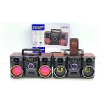Bufs 3 Inç Hoparlör NS-6633BT Nane Gelişmiş Fm Radyo Süper Bas Şarj Edilebilir Boombox LED Hoparlörler ile Ev ve Açık Için Mükemmel - SİYAH