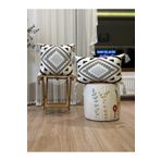 BUGİ HOME COLLECTİON 2'Lİ PUNCH İŞLEMELİ GEOMETRİK PANÇ NAKIŞLI KIRLENT KILIFI
