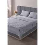 BUGİ HOME COLLECTİON Çeyizlik Nakışlı Punch Şönil 2 Adet Yastık 1 Adet Çift Kişilik Yatak Örtüsü Seti Takımı 240x260cm