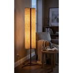 BUGİ HOME COLLECTİON Doğal Jüt Kumaşlı Ahşap Ayaklı Bohem Lambader 150 cm Kumaş Başlıklı Salon Yatak Odası Köşe Aydınlatma Abajur