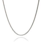 buğrahayalin 925 Ayar Gümüş Spiga 60 Zincir Kolye 3.2 mm Kalınlık, Minimalist Erkek Tasarım, Hediye Kutulu - 55 cm