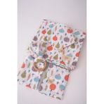 Bugula Bebek Battaniyesi BASIC SET 110x110cm Balkabağı Desen Müslin Yumuşak Kundak Örtüsü Sertifikalı