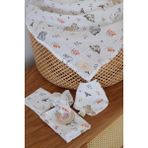 Bugula Müslin Battaniye BASIC SET 110x110cm Sincap Desen Yumuşak Doğal Kumaş Tek Kat Müslin Torunuma En Güzel Hediye