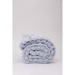 Bugula Puffy Bebek Battaniyesi 100x100cm Gri Mavi Erkek Bebek Arabası Oda Aksesuarı OEKO TEX Sertifika - 100 x 100 cm - Gri - Mavi