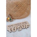 Bugula Sipariş Yapımı Oyuncak 9 Harf ve Üzeri Naturel Bebeklere Ahşap İsimlik Bulmaca Montessori - Açık Kahverengi