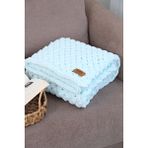 Bugula Yumuşak Bebek Battaniyesi 100x100cm Su Yeşili Unisex Terletmeyen Battaniye Puffy OEKO TEX Sertifika - 100 x 100 cm