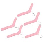 BUGUUYO 5 Adet Bebek Ahşap Elbise Askısı Çocuklar Vestiyer Pink Bebek Giyim Askıları