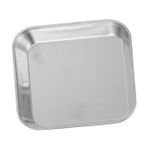 BUGUUYO Adaptive Size Paslanmaz Çelik Kare Tepsi Salata Kurabiye Tatlı 14x14 Cm Gümüş Yemek Tabağı Kamp Tabağı Isı Tutan Mutfak Yemek Servis Tepsisi