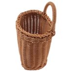 BUGUUYO Rattan kapı asılı sepet çiçek asılı sepet yumurta sepeti hasır sepet duvara asılı sepet saksı tutucu Ön kapı süslemek Tuvalet malzemeleri Çiçek Sepeti Dokuma Sepet pp plastik