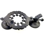 Buğz Antika Tarz Dekoratif Pirinç Osmanlı Kapı Tokmağı, Taktak - 265X75MM, Oksit
