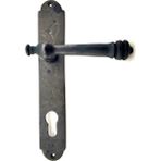 Buğz Antika Tarz Dekoratif Pirinç Taşra Banyo Kapı Kolu - 220X35 Mm, Oksit
