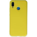 Buğz Huawei P20 Lite Kılıf Nano Içi Kadife Silikon - Sarı