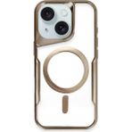 Buğz Iphone 15 Plus Kılıf Boyi Magsafe Silikon Kapak - Kahverengi