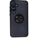 Buğz Newface Samsung Galaxy A25 5g Kılıf Montreal Yüzüklü Silikon Kapak - Siyah