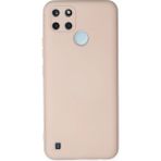 Buğz Realme C25Y Kılıf Nano Içi Kadife Silikon - Pudra