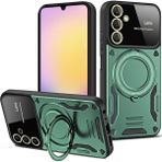 Buğz Samsung Galaxy A25 5g Kılıf Joy Lens Standlı Kapak - Koyu Yeşil