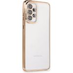 Buğz Samsung Galaxy A73 5g Kılıf Razer Lensli Silikon - Gold