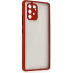 Buğz Samsung Galaxy A91 / S10 Lite Kılıf Montreal Silikon Kapak - Kırmızı